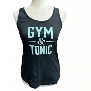 Funny Gym And Tonic Fitness Drinks Tank Top size Small